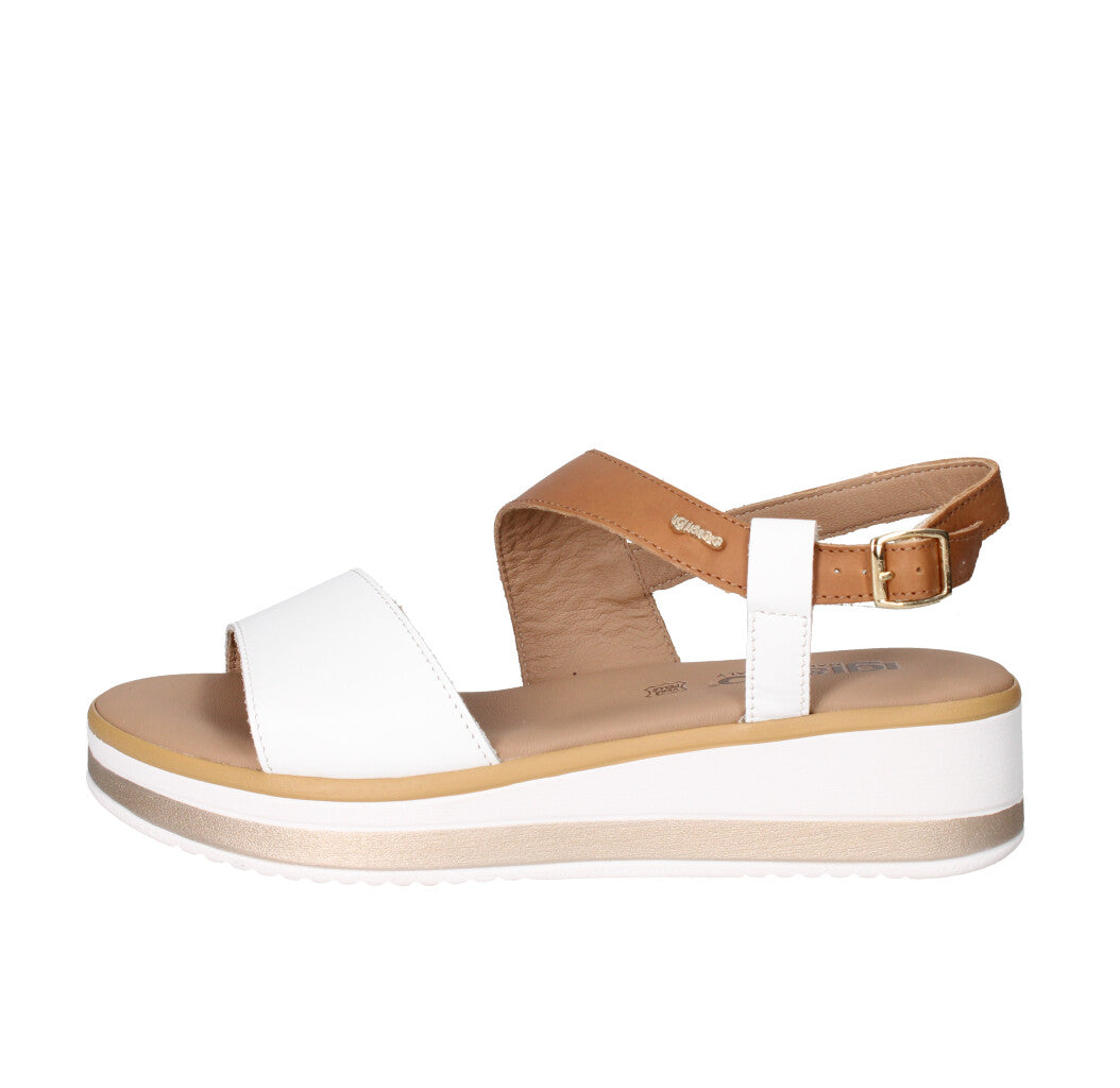 IGI&CO SANDALO Donna 7687500 BIANCO E CUOIO
