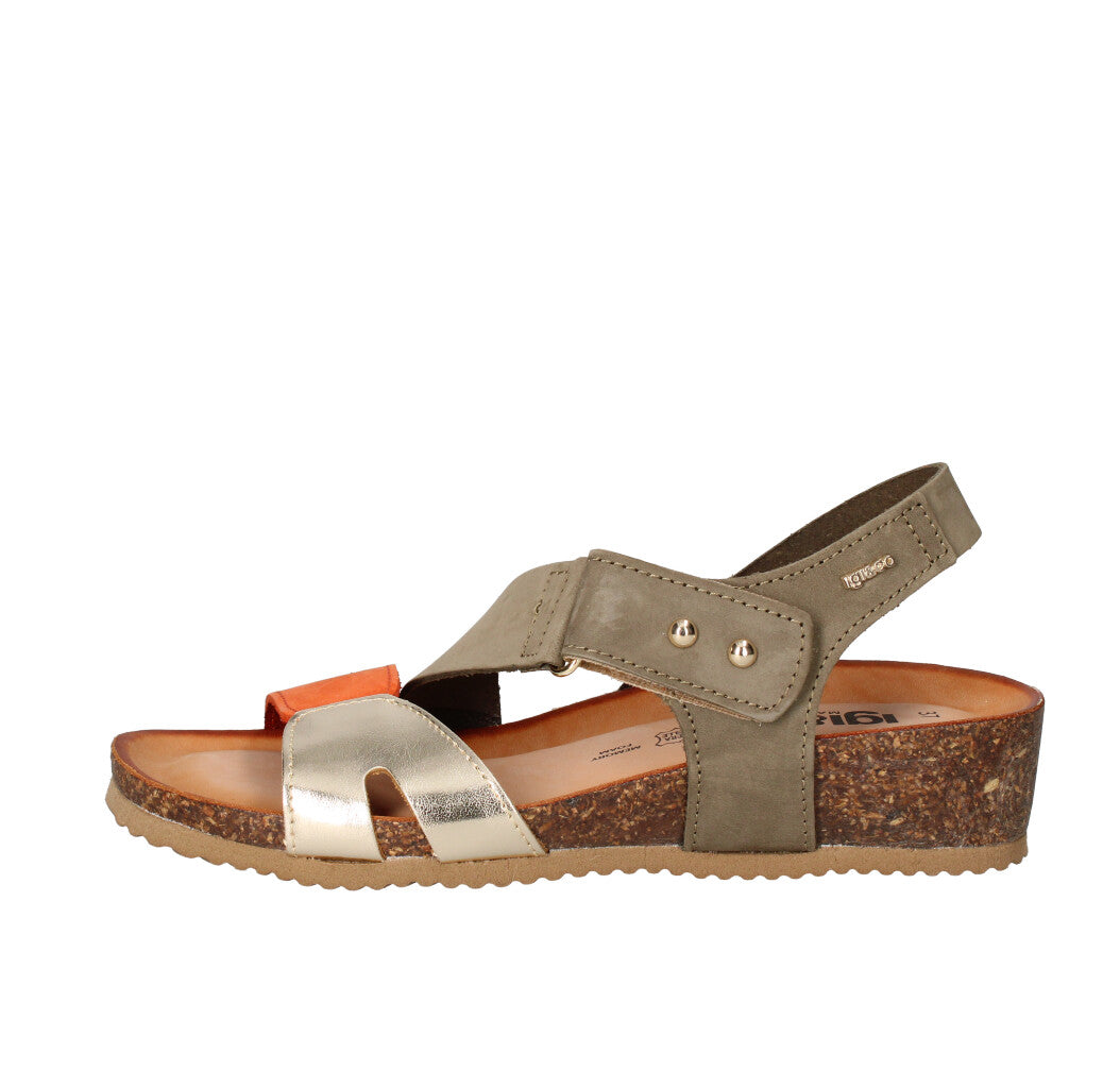 IGI&CO SANDALO Donna 7698433 MILITARE ARANCIO E ORO