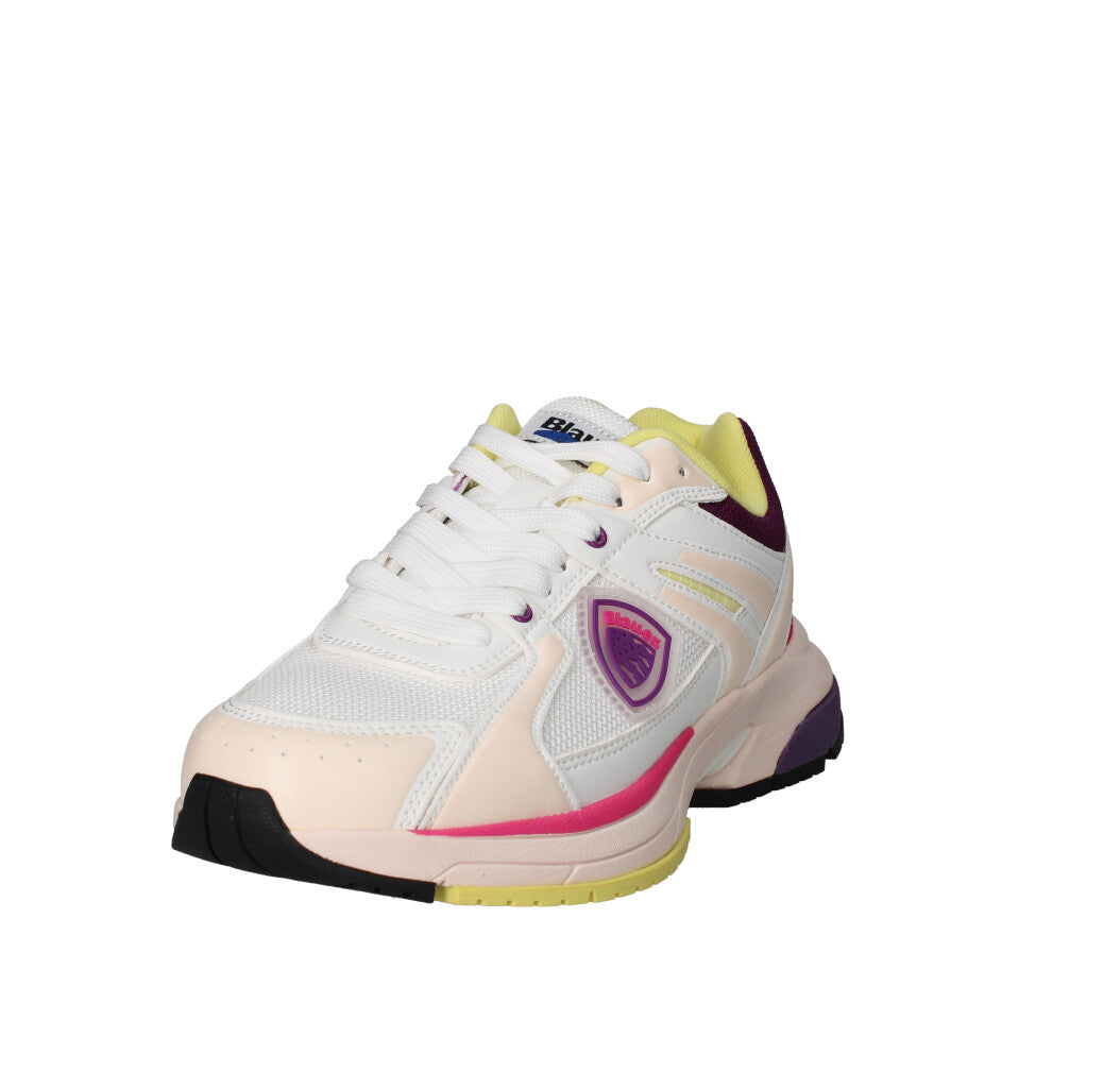 BLAUER. U.S.A. SNEAKERS Donna S5MOON01/MES MUTICOLOR BIANCO E ROSA
