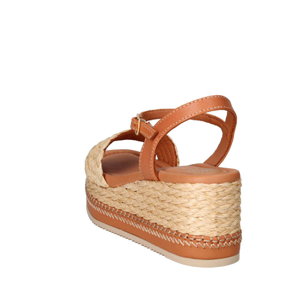 UNISA SANDALO Donna KEBEC NATURALE  E CUOIO