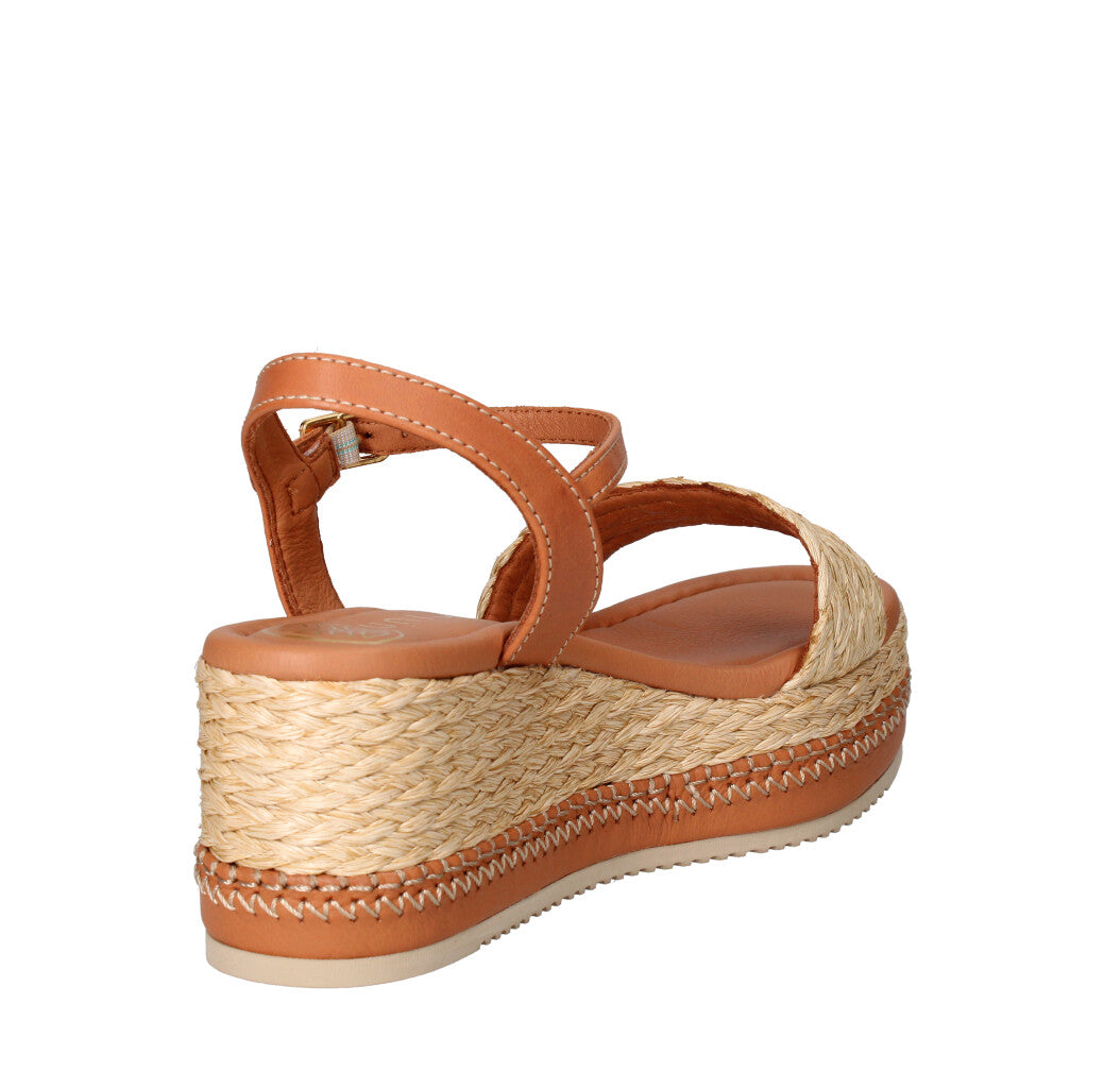 UNISA SANDALO Donna KEBEC NATURALE  E CUOIO