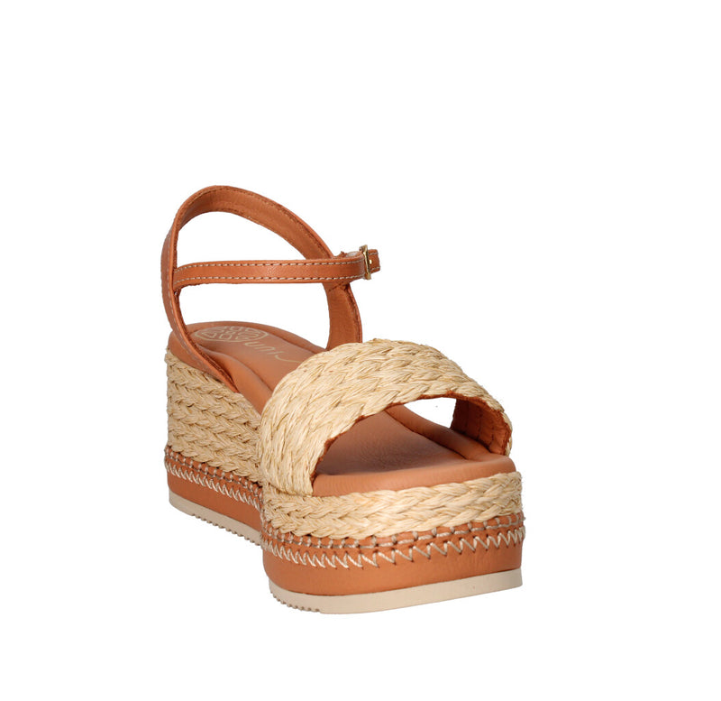 UNISA SANDALO Donna KEBEC NATURALE  E CUOIO