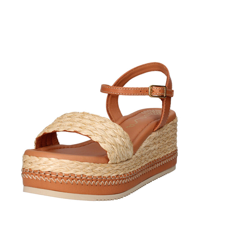 UNISA SANDALO Donna KEBEC NATURALE  E CUOIO