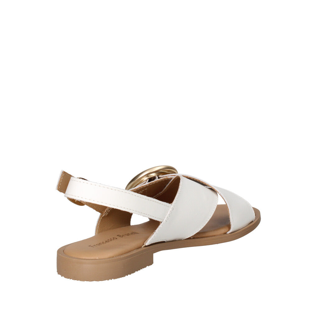 FRANCESCO BRUNELLI SANDALO Donna BO5306 BIANCO