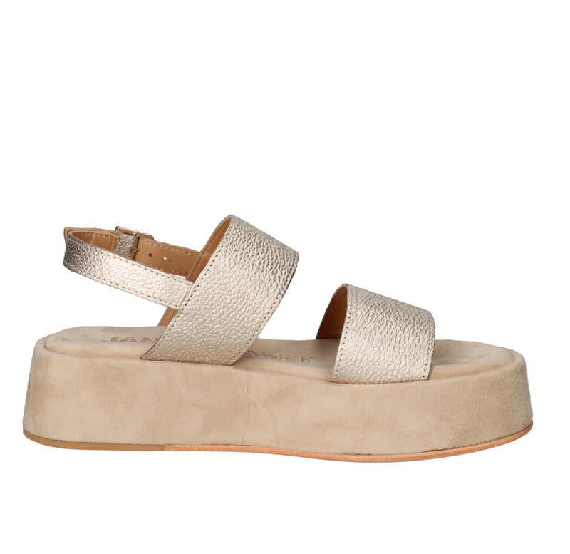 JANET & JANET SANDALO Donna J-121 ORO E SABBIA