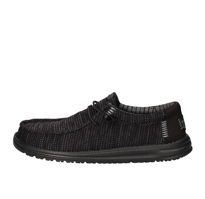 HEY DUDE SNEAKERS  WALLY STRETCH SOX NERO