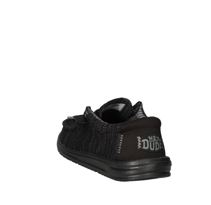 HEY DUDE SNEAKERS  WALLY STRETCH SOX NERO