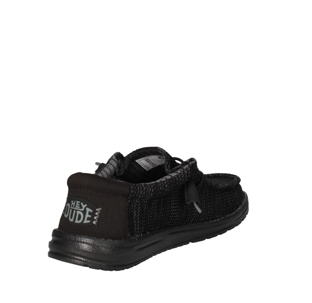HEY DUDE SNEAKERS  WALLY STRETCH SOX NERO