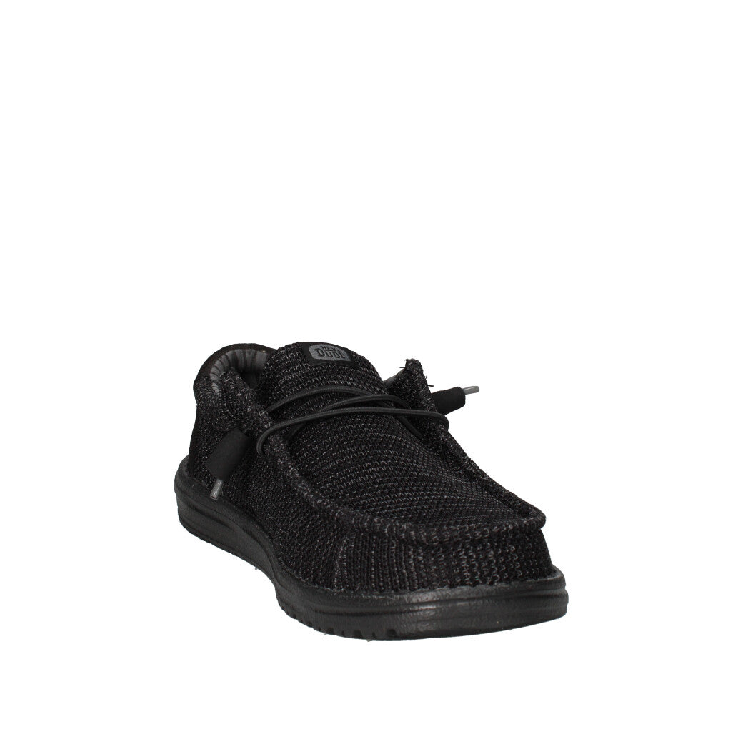 HEY DUDE SNEAKERS  WALLY STRETCH SOX NERO
