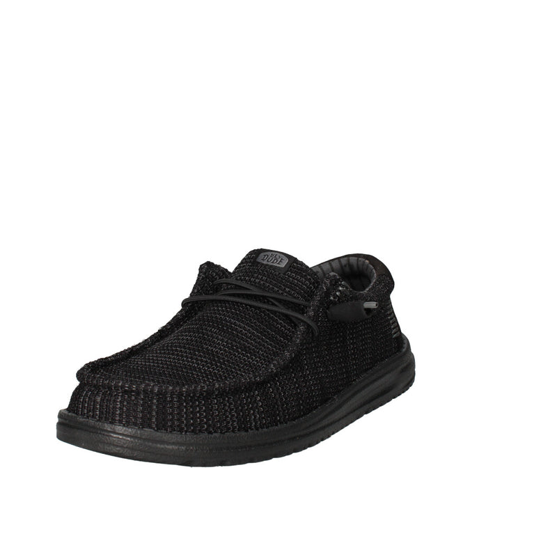 HEY DUDE SNEAKERS  WALLY STRETCH SOX NERO