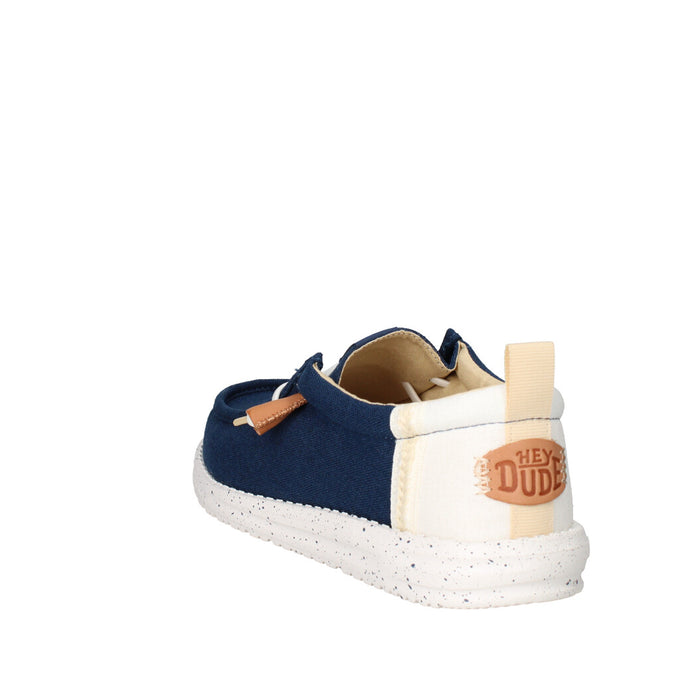 HEY DUDE SNEAKERS  WALLY CRAFT LINEN BLU
