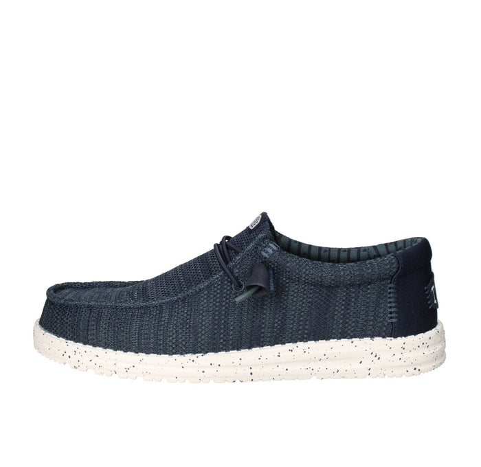 HEY DUDE SNEAKERS  WALLY STRETCH SOX BLU