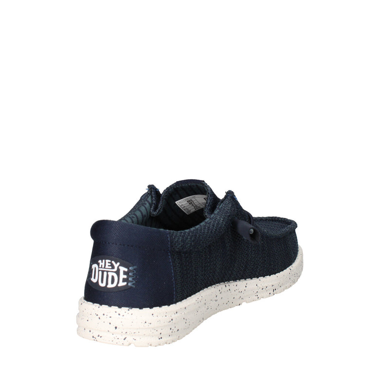 HEY DUDE SNEAKERS  WALLY STRETCH SOX BLU