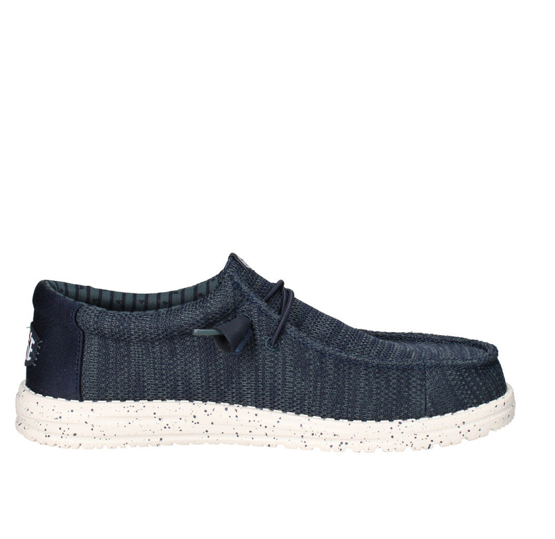 HEY DUDE SNEAKERS  WALLY STRETCH SOX BLU