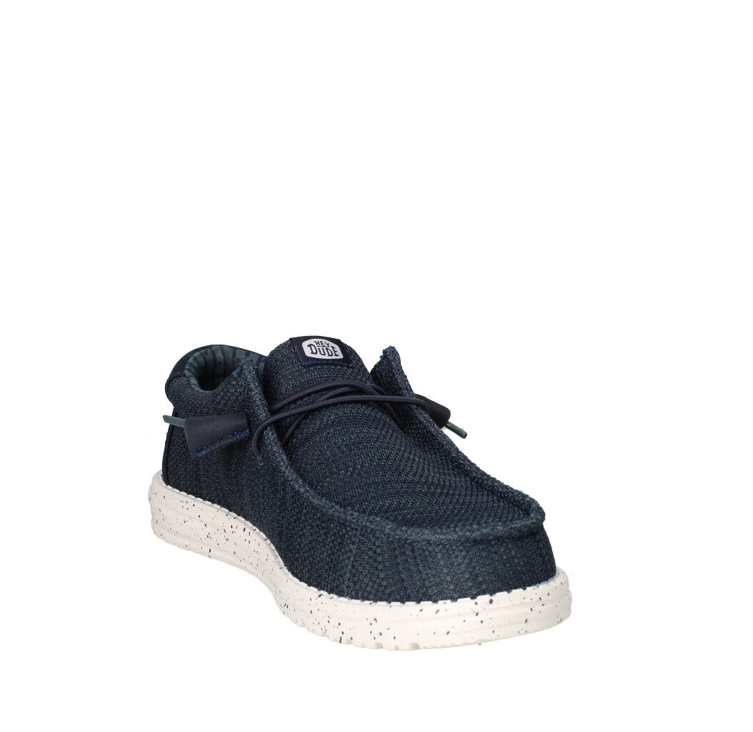 HEY DUDE SNEAKERS  WALLY STRETCH SOX BLU