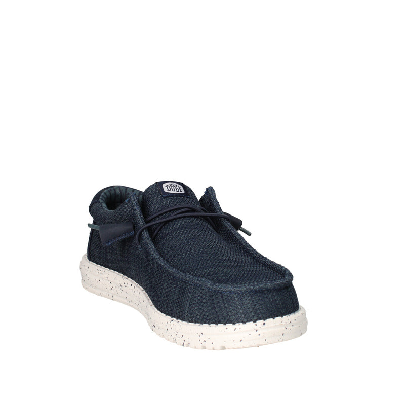 HEY DUDE SNEAKERS  WALLY STRETCH SOX BLU
