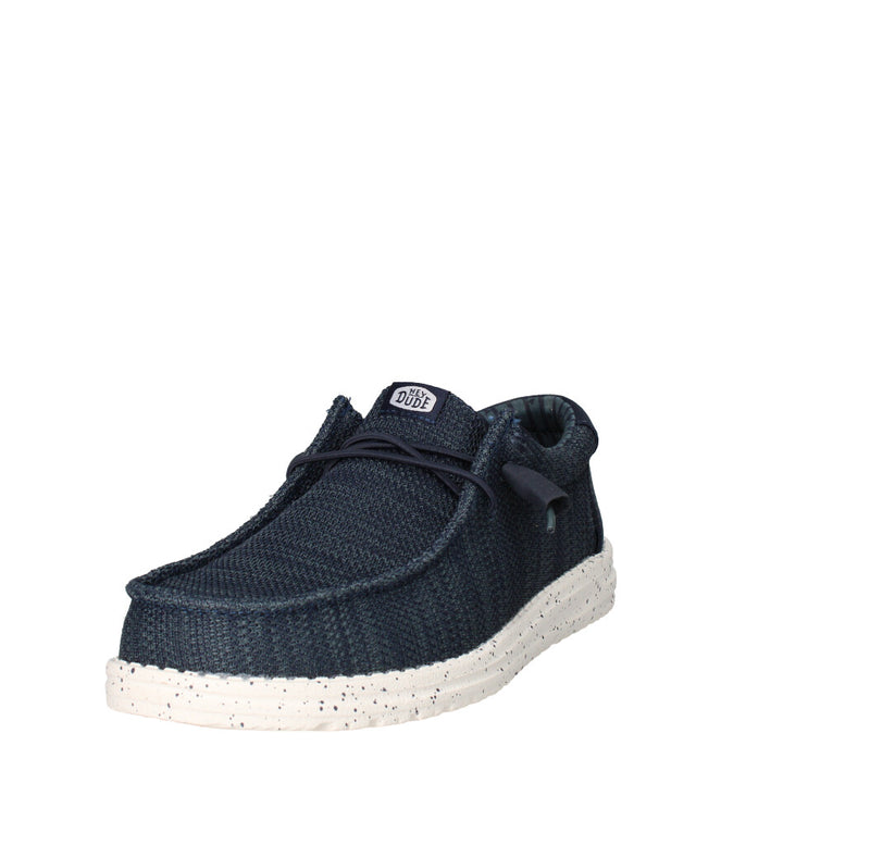 HEY DUDE SNEAKERS  WALLY STRETCH SOX BLU