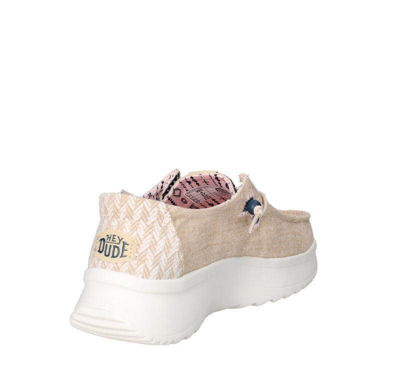 HEY DUDE MOCASSINO Donna WENDY PEAK CHAMBRAY TAN BISCOTTO