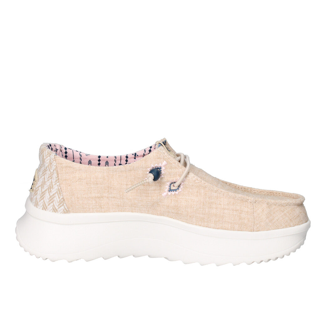 HEY DUDE MOCASSINO Donna WENDY PEAK CHAMBRAY TAN BISCOTTO