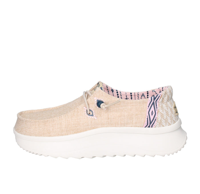 HEY DUDE MOCASSINO Donna WENDY PEAK CHAMBRAY TAN BISCOTTO