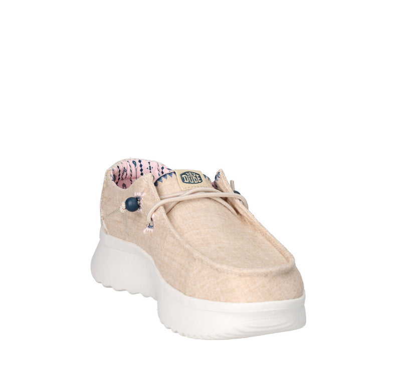 HEY DUDE MOCASSINO Donna WENDY PEAK CHAMBRAY TAN BISCOTTO