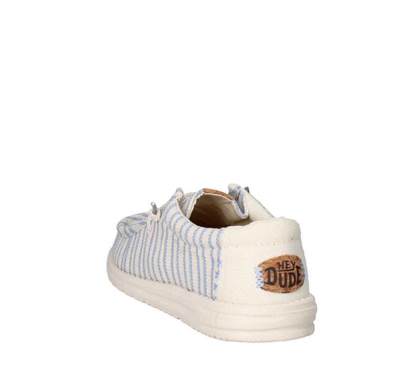 HEY DUDE MOCASSINO  WALLY RESORT AVORIO CELESTE MULTI EGRET