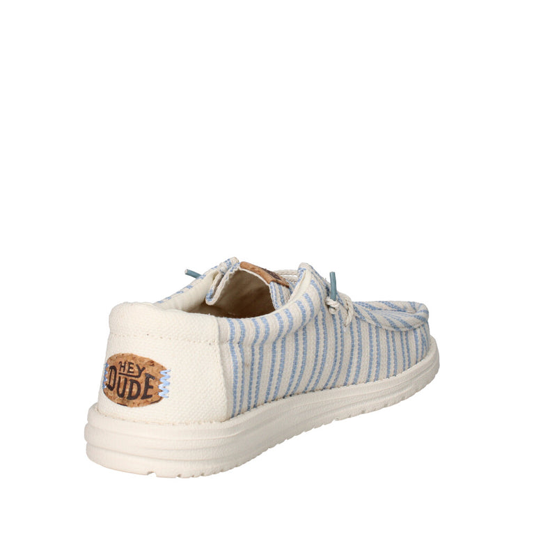 HEY DUDE MOCASSINO  WALLY RESORT AVORIO CELESTE MULTI EGRET