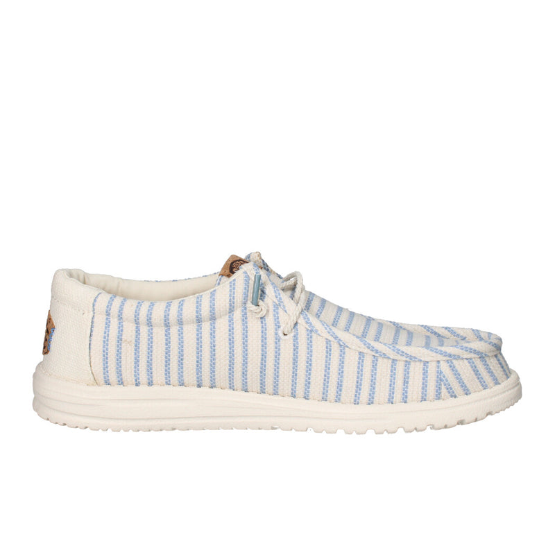HEY DUDE MOCASSINO  WALLY RESORT AVORIO CELESTE MULTI EGRET