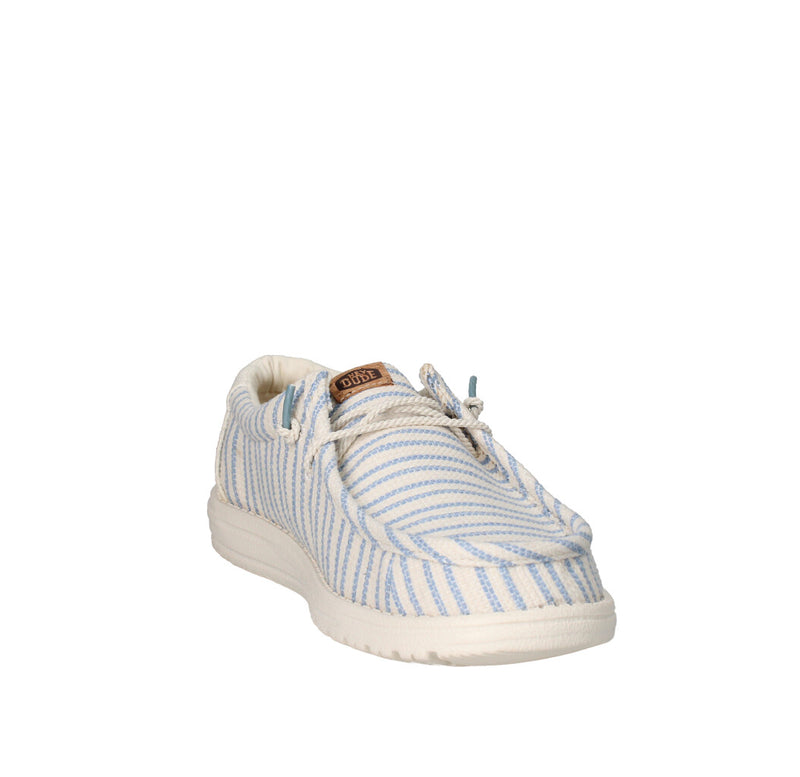 HEY DUDE MOCASSINO  WALLY RESORT AVORIO CELESTE MULTI EGRET