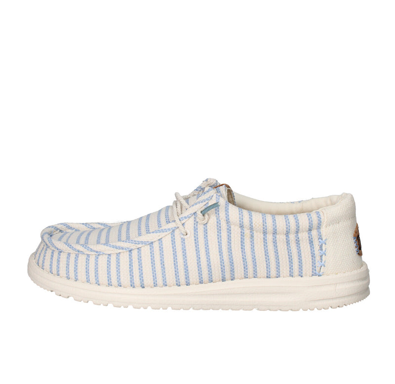 HEY DUDE MOCASSINO  WALLY RESORT AVORIO CELESTE MULTI EGRET