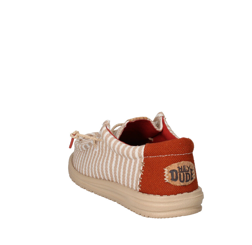 HEY DUDE MOCASSINO  WALLY RESORT AVORIO E TABACCO MULTI CHILI