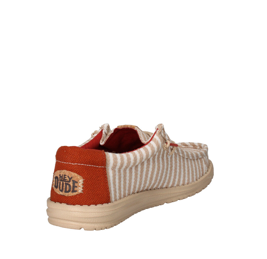 HEY DUDE MOCASSINO  WALLY RESORT AVORIO E TABACCO MULTI CHILI