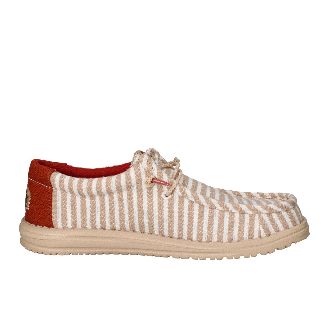 HEY DUDE MOCASSINO  WALLY RESORT AVORIO E TABACCO MULTI CHILI