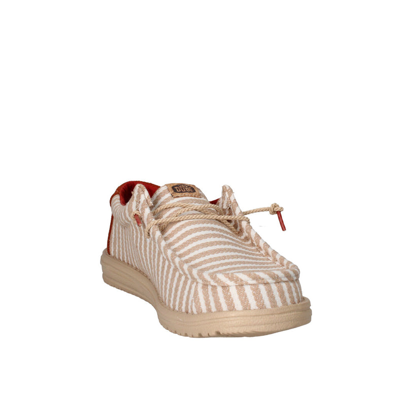 HEY DUDE MOCASSINO  WALLY RESORT AVORIO E TABACCO MULTI CHILI