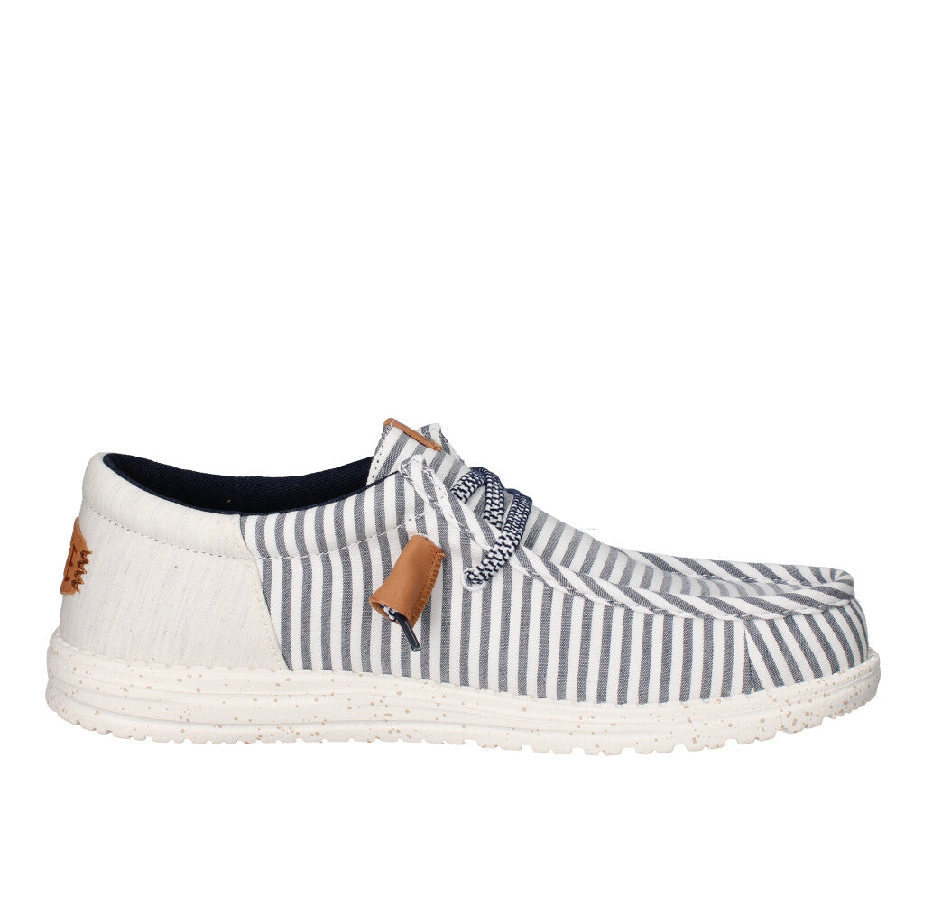 HEY DUDE MOCASSINO  WALLY FUNK NU PREP BIANCO E BLU