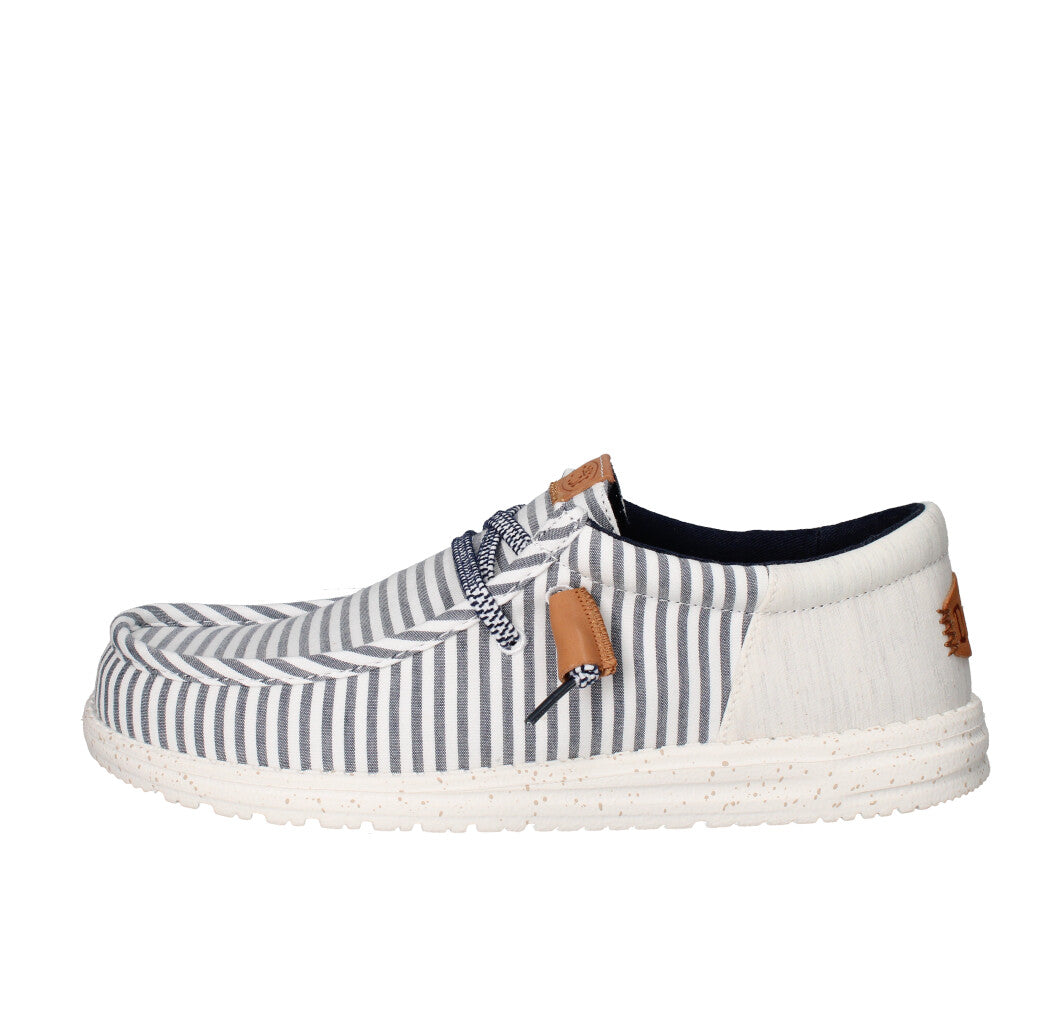 HEY DUDE MOCASSINO  WALLY FUNK NU PREP BIANCO E BLU