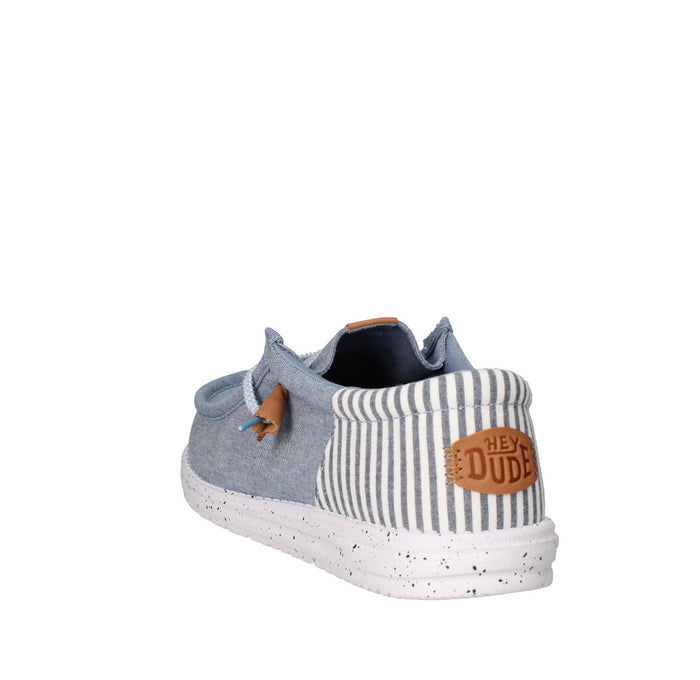 HEY DUDE MOCASSINO  WALLY FUNK NU PREP BLU JEAS E BIANCO E BLU