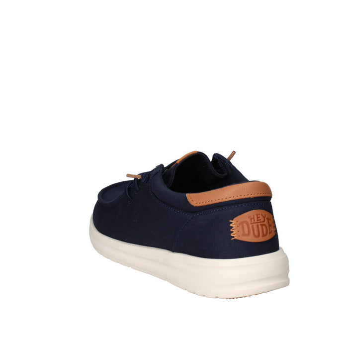HEY DUDE MOCASSINO  PAUL CANVAS BLU