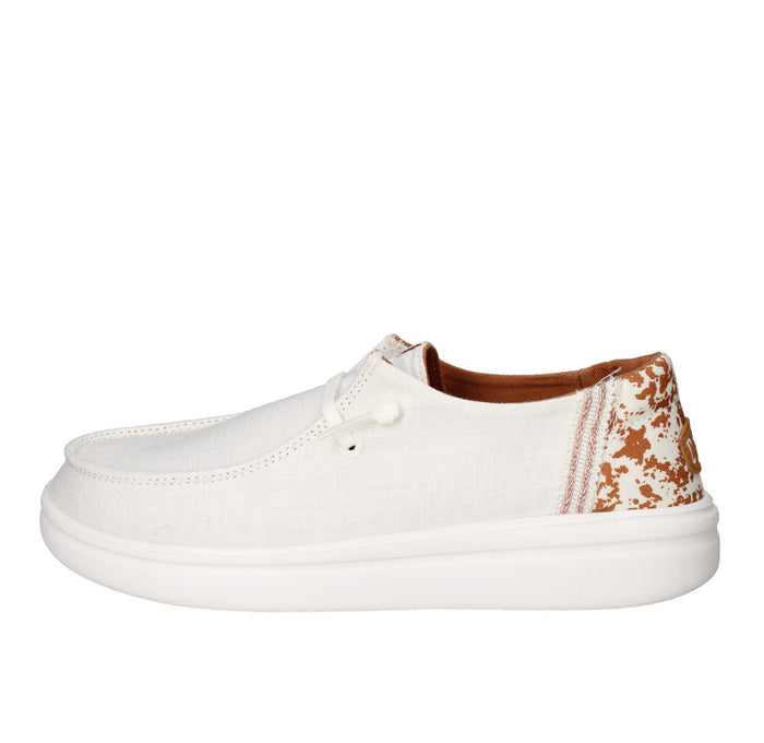 HEY DUDE MOCASSINO Donna WENDY RISE ANIMAL WHITE MULTI