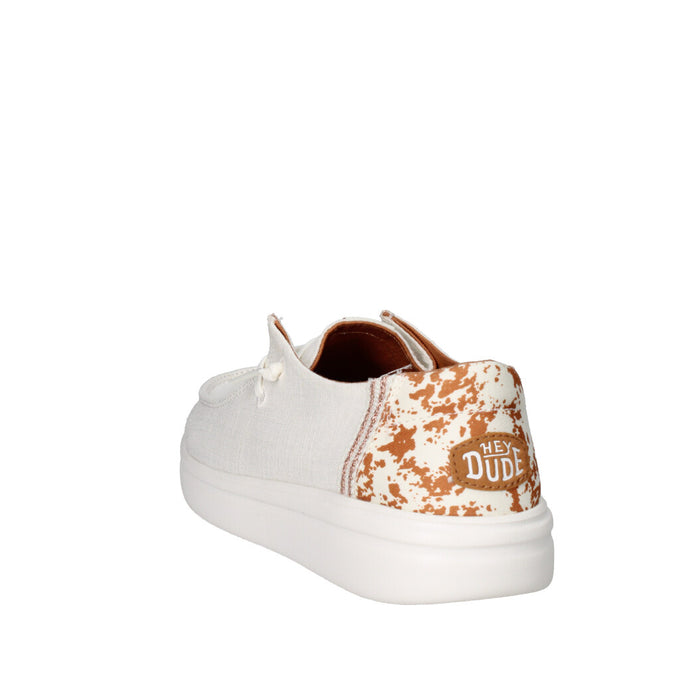 HEY DUDE MOCASSINO Donna WENDY RISE ANIMAL WHITE MULTI