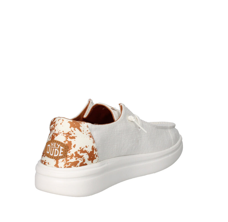 HEY DUDE MOCASSINO Donna WENDY RISE ANIMAL WHITE MULTI