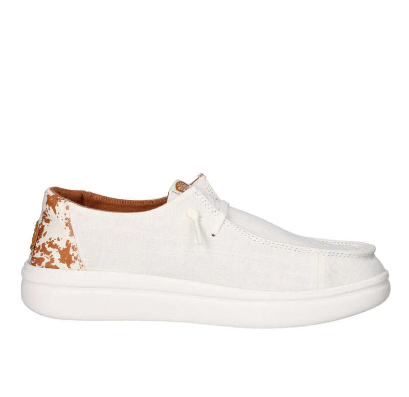 HEY DUDE MOCASSINO Donna WENDY RISE ANIMAL WHITE MULTI