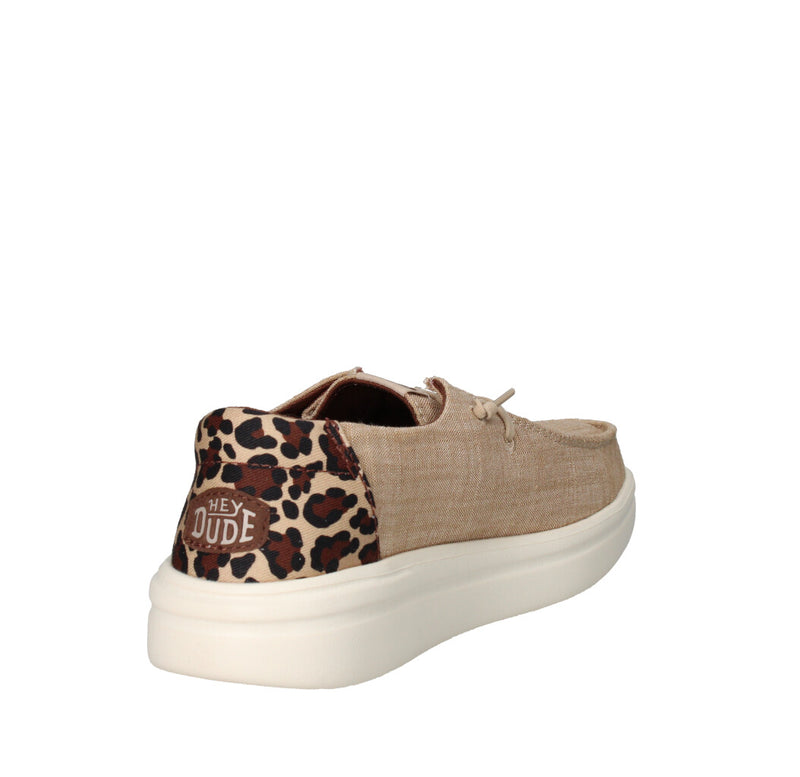 HEY DUDE MOCASSINO Donna WENDY RISE ANIMAL TAN BISCOTTO