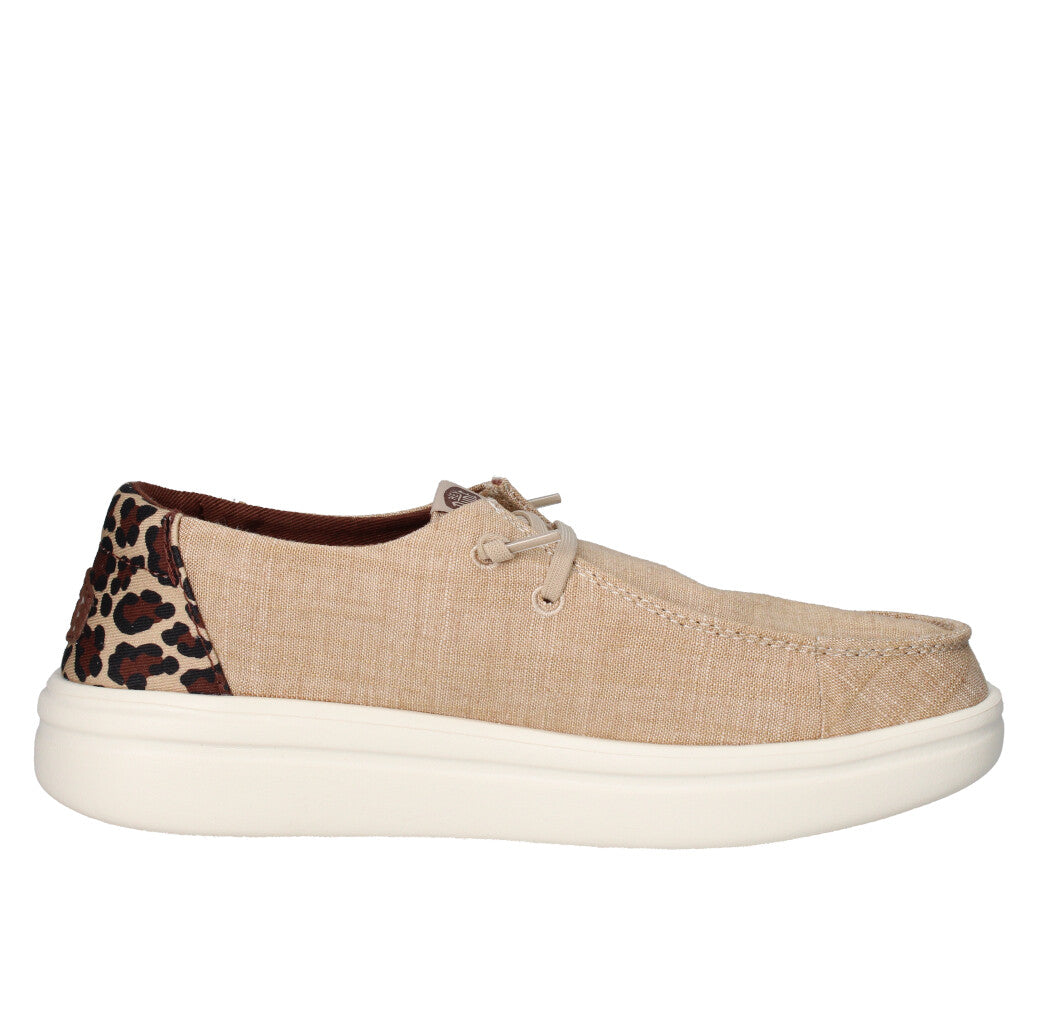 HEY DUDE MOCASSINO Donna WENDY RISE ANIMAL TAN BISCOTTO