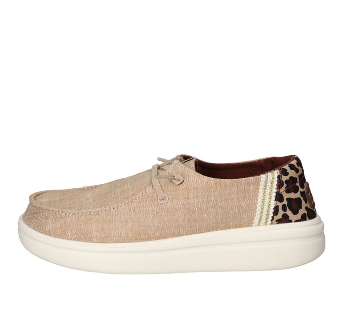 HEY DUDE MOCASSINO Donna WENDY RISE ANIMAL TAN BISCOTTO