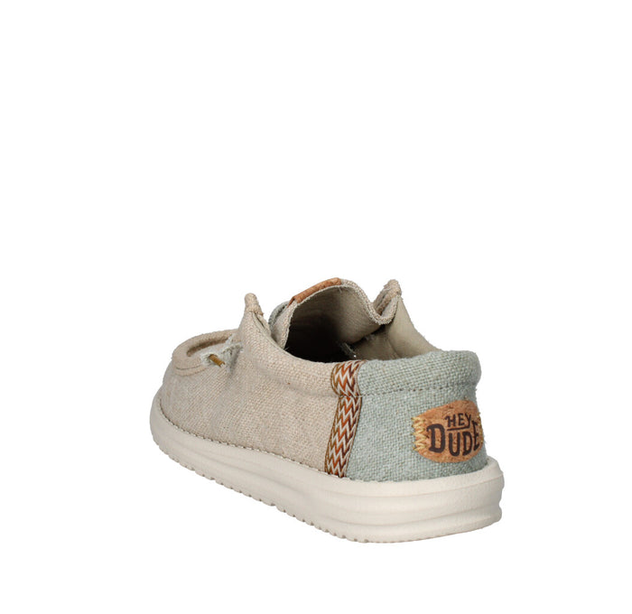 HEY DUDE MOCASSINO  WALLY JUTE STONE GREY ICEBERG GREEN