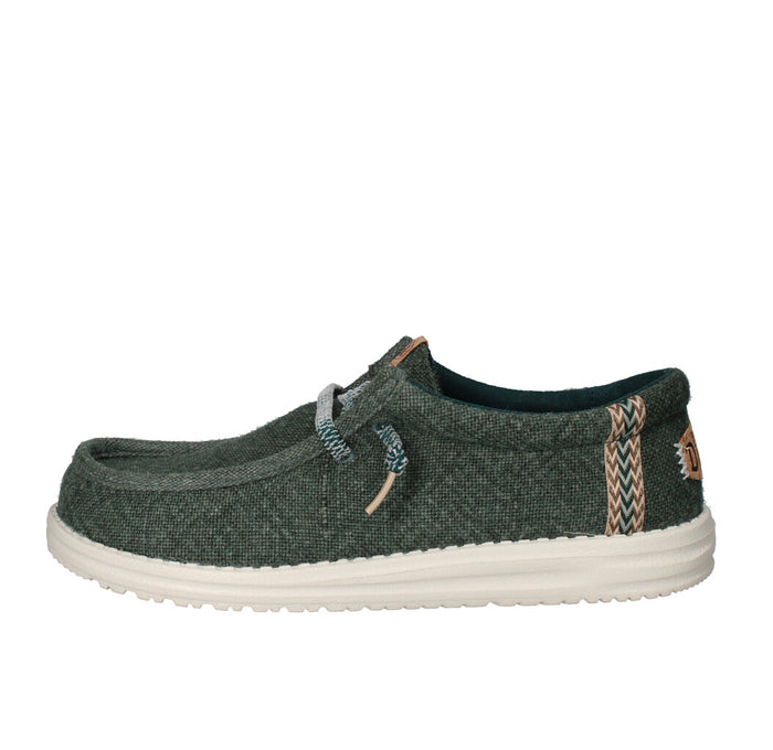 HEY DUDE MOCASSINO  WALLY JUTE SEA GREEN