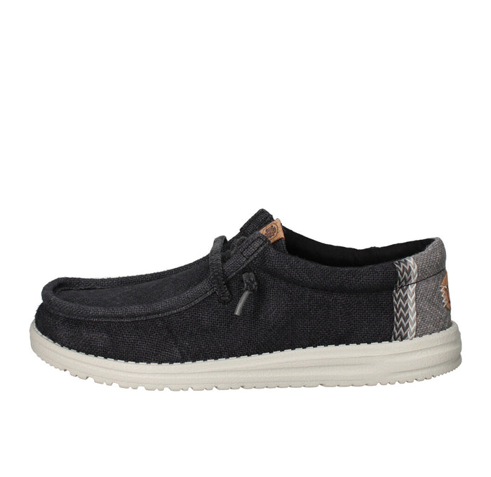 HEY DUDE MOCASSINO  WALLY JUTE NERO GRIGIO