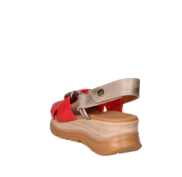 PAULA URBAN SANDALO Donna 24-416 ROSSO E CHAMPAGNE