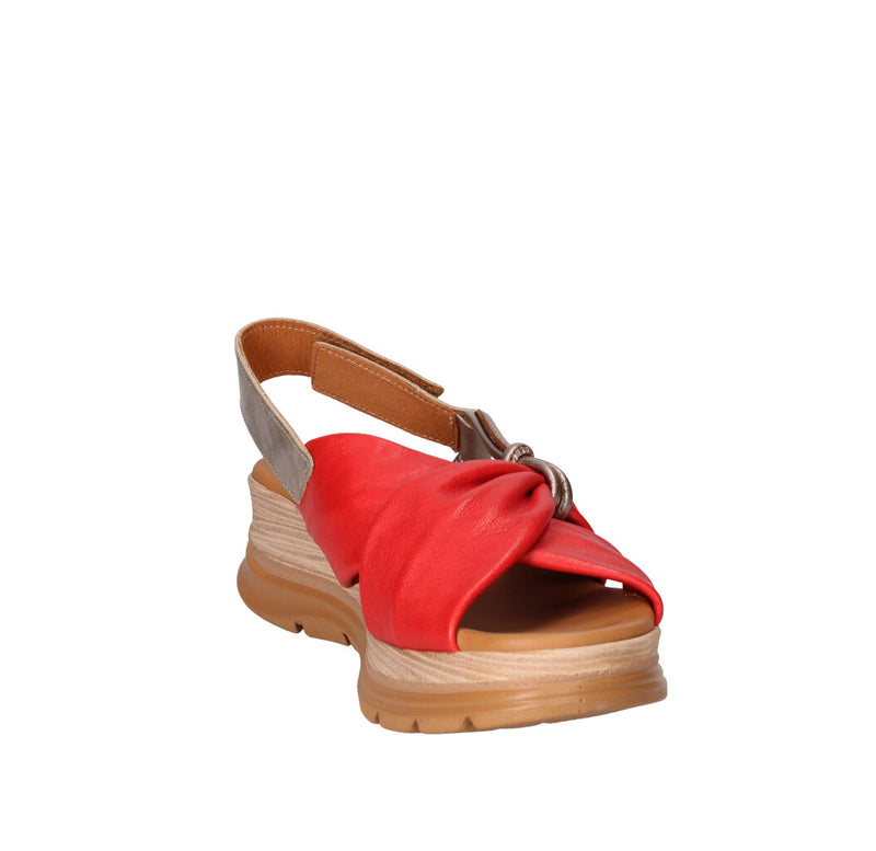 PAULA URBAN SANDALO Donna 24-416 ROSSO E CHAMPAGNE